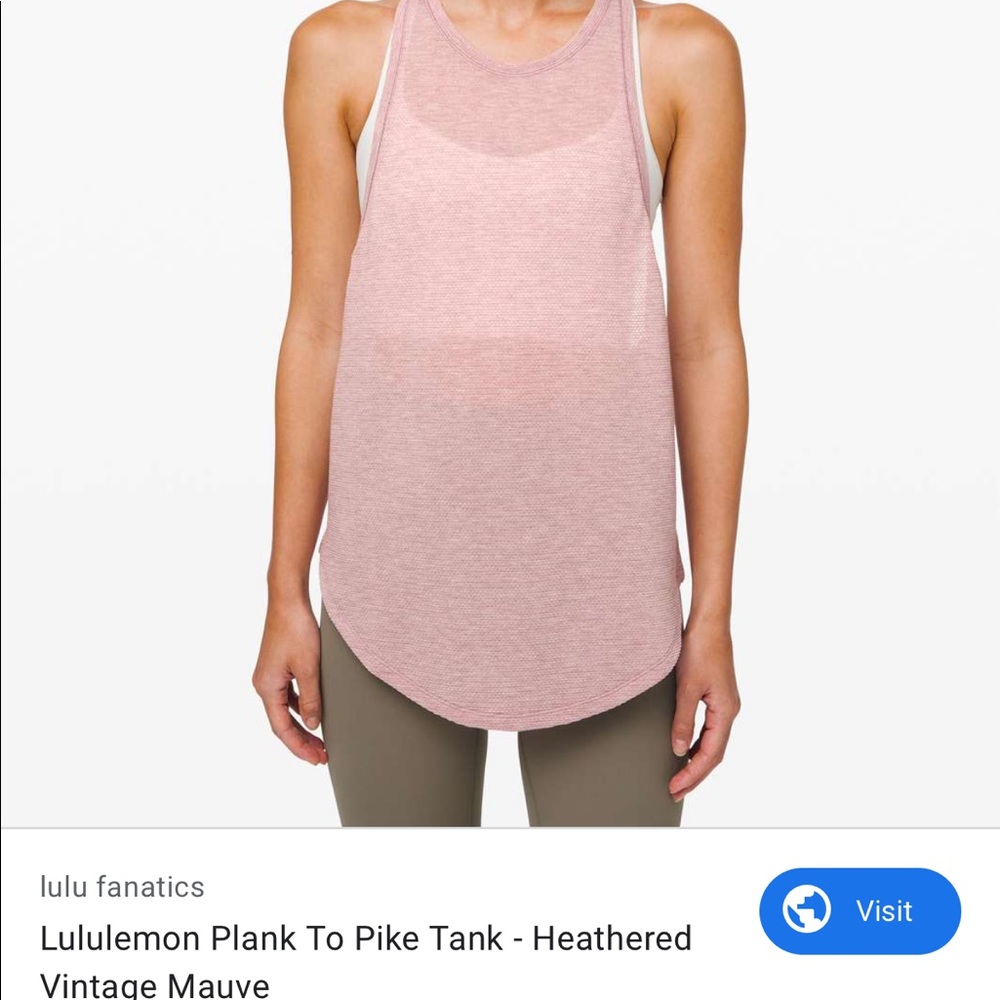 Lululemon Plank to Pike Tank Top